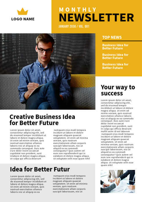 Newsletter Template Postermywall Newsletter Template Postermywall