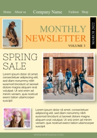 Orange Custom Branded Newsletter Page Template | PosterMyWall