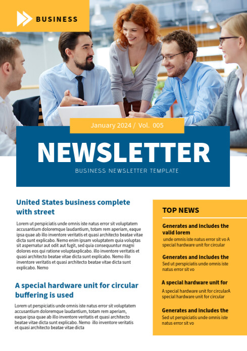 Newsletter Poster Examples Newsletter Template | PosterMyWall