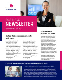 White Business Newsletter Flyer Template