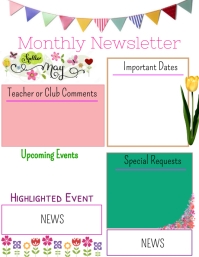 Orange Custom Branded Newsletter Page Template | PosterMyWall