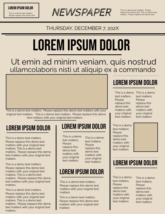 Newspaper Flyer Example Newspaper Template | PosterMyWall