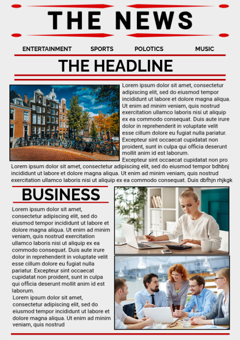 Newspaper Template | PosterMyWall