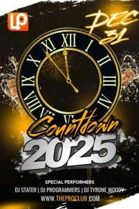 Newyear Countdown Grudge Theme 海报 template