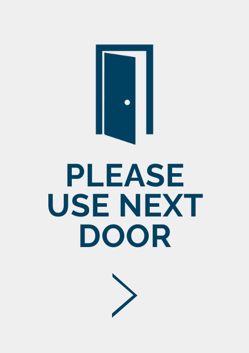 Prinatable Next. Sign Next Door Please Use Sign Printable