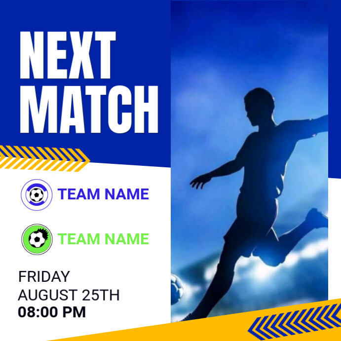 next match Instagram Post template