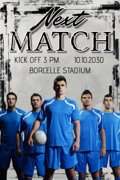 Next Match Poster template