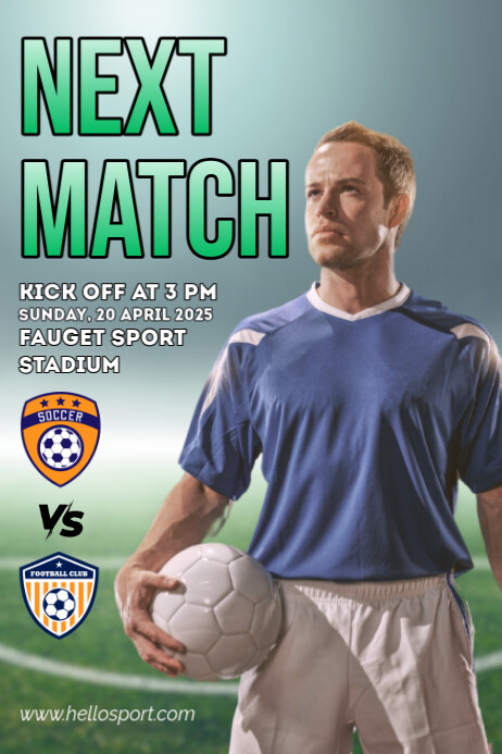 Next Match Poster template