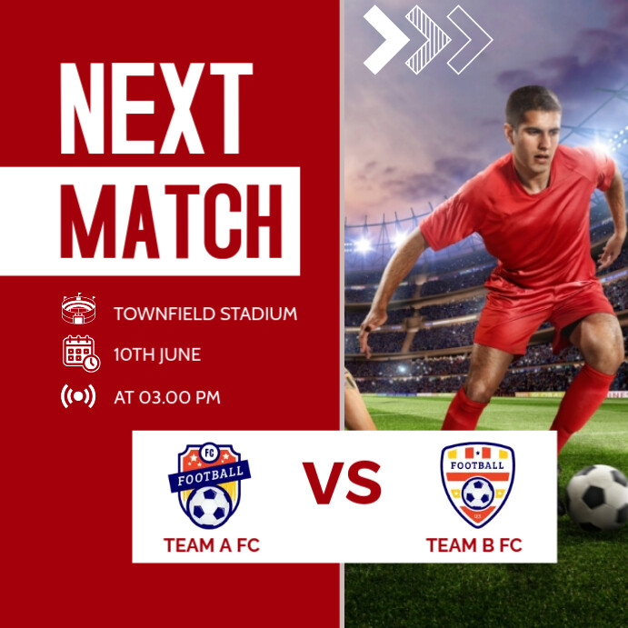 Next Match football template | PosterMyWall