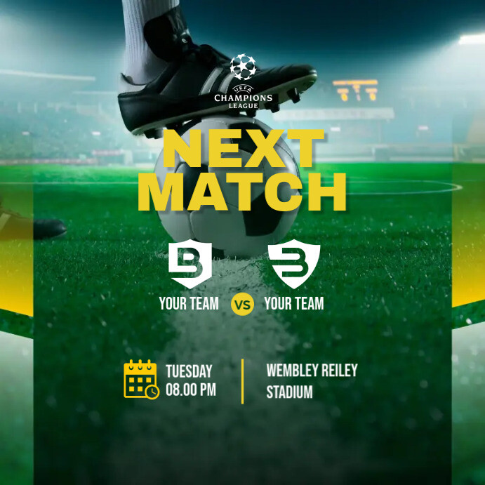 Next Match Soccer Template | PosterMyWall