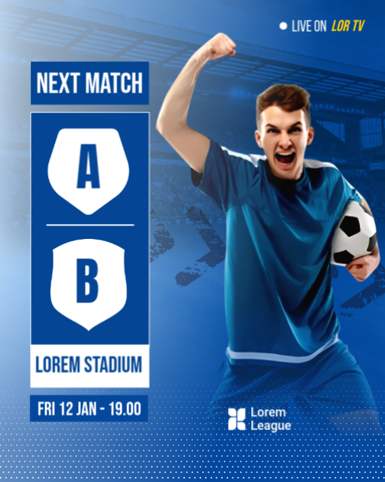 Next Match Soccer Template | PosterMyWall