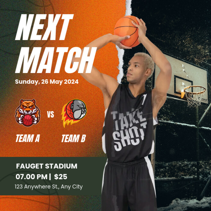 next match template | PosterMyWall