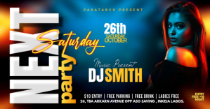 Next Party ad social media ภาพที่แชร์บน Facebook template