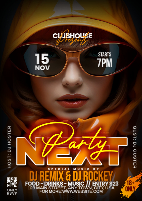 Next Party A4 template