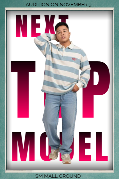 White Model Audition Posters Template | PosterMyWall