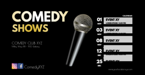 Next Upcoming Comedy Shows Events Theatre Ad template