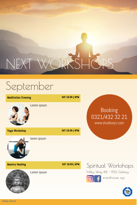 Next Workshops Seminars Classes Courses Ads Template | PosterMyWall