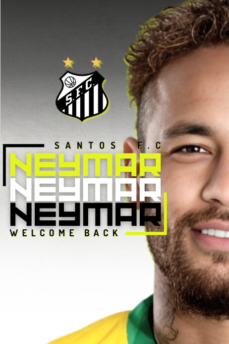 Neymar Santos Poster Design Templates Affiche