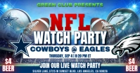 NFL 2025: Dallas Cowboys vs Philadelphia Eagles Watch Party Template Facebook Shared Image