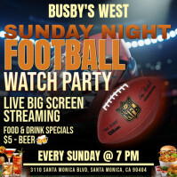 NFL 2025: Sunday Night Football Watch Party Instagram Post Template