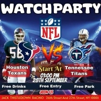 NFL 2025 Texans vs Titans Watch Party Instagram Template Instagram-Beitrag