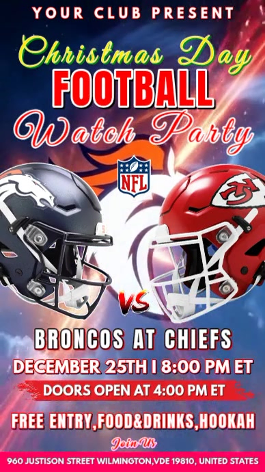 Nfl Christmas Game 2025: Denver Broncos Vs Kansas City Chiefs Watch ...