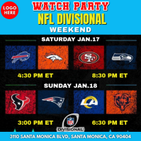 Nfl Devisional Round Scheduled Team List Instagram Post template