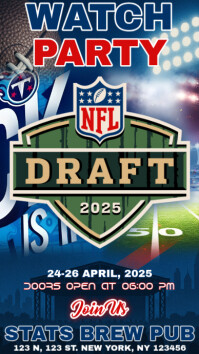 NFL Draft 2025 Watch Party Instagram Story Template