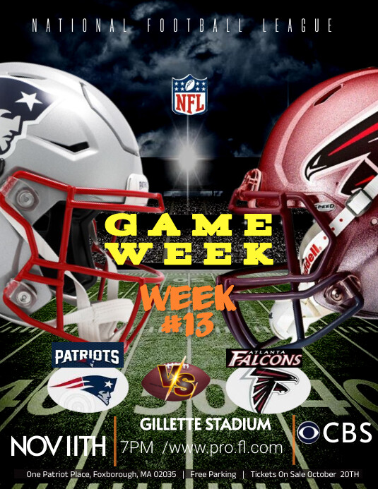 Football Rivals Flyer Copy of NFL Flyer | PosterMyWall