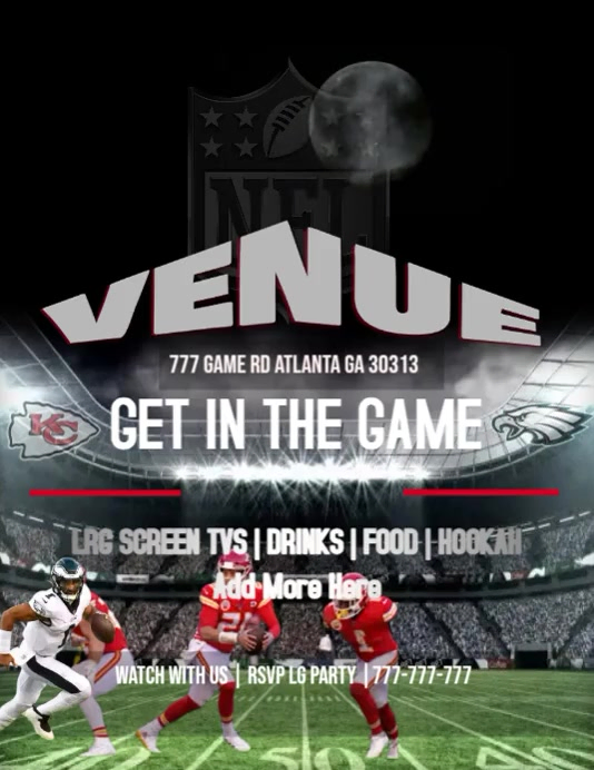 Nfl Football Ulotka (US Letter) template