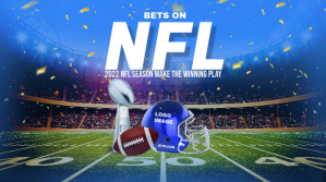 Blå NFL Betting Promotion Digitale Vertoning Template