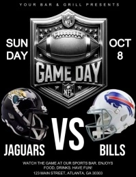 NFL GAME DAY FLYER JAGUARS VS BILLS Ulotka (US Letter) template