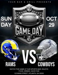 NFL GAME DAY FLYER RAMS vs Cowboys template