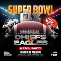 NFL PLAYOFFS, super bowl flyer Square (1:1) template
