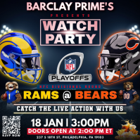 NFL Playoffs 2026: Los Angeles Rams at Chicago Bears Watch Party Social Media Template Instagram-Beitrag