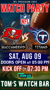 NFL Watch Party Instagram Story Template