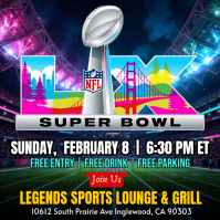 NFL Super Bowl Party 2026 NFL Final Watch Party Instagram Story Template Instagram-Beitrag