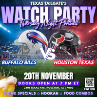 NFL Week 12: Buffalo Bills @ Houston Texans Watch Party Instagram Post Template