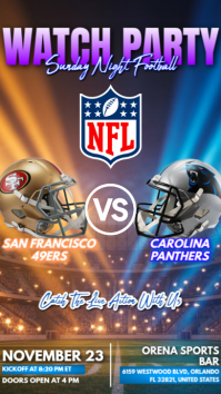 Football Watch Party เรื่องราวบน Instagram Template