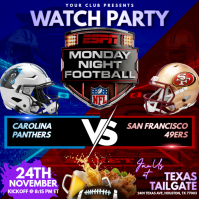 NFL Week 12: Carolina Panthers @ San Francisco 49ers Watch Party Instagram Post Template
