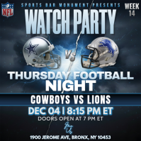 Black Football Watch Party Instagram 帖子 Template