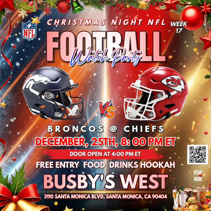 NFL Week 17: Denver Broncos @ Kansas City Chiefs Christmas Day Watch ...