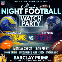 Preto Football Watch Party Instagram-opslag Template