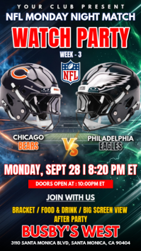 Black NFL Watch Party История на Instagram Template