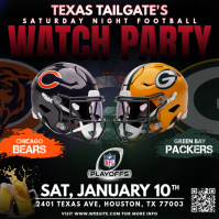 NFL Wild Card Weekend: Green Bay Packers at Chicago Bears Watch Party Instagram Story Template
