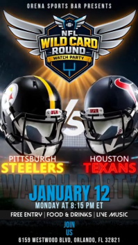 Sort NFL Watch Party Instagram-verhaal Template