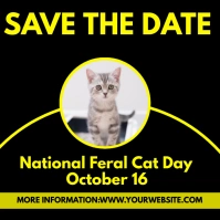 National Feral Cat Day Logo template