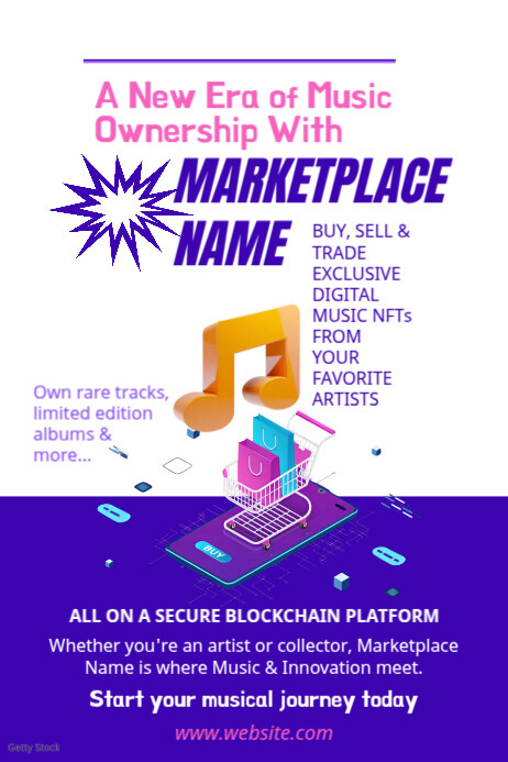 NFT Marketplace (Digital Music) Poster Template | PosterMyWall