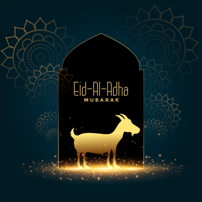 Nice Eid Al adha Mubarak bakrid festival card Instagram Post template