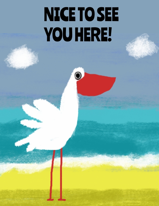 Nice to see you here Flyer (US Letter) template